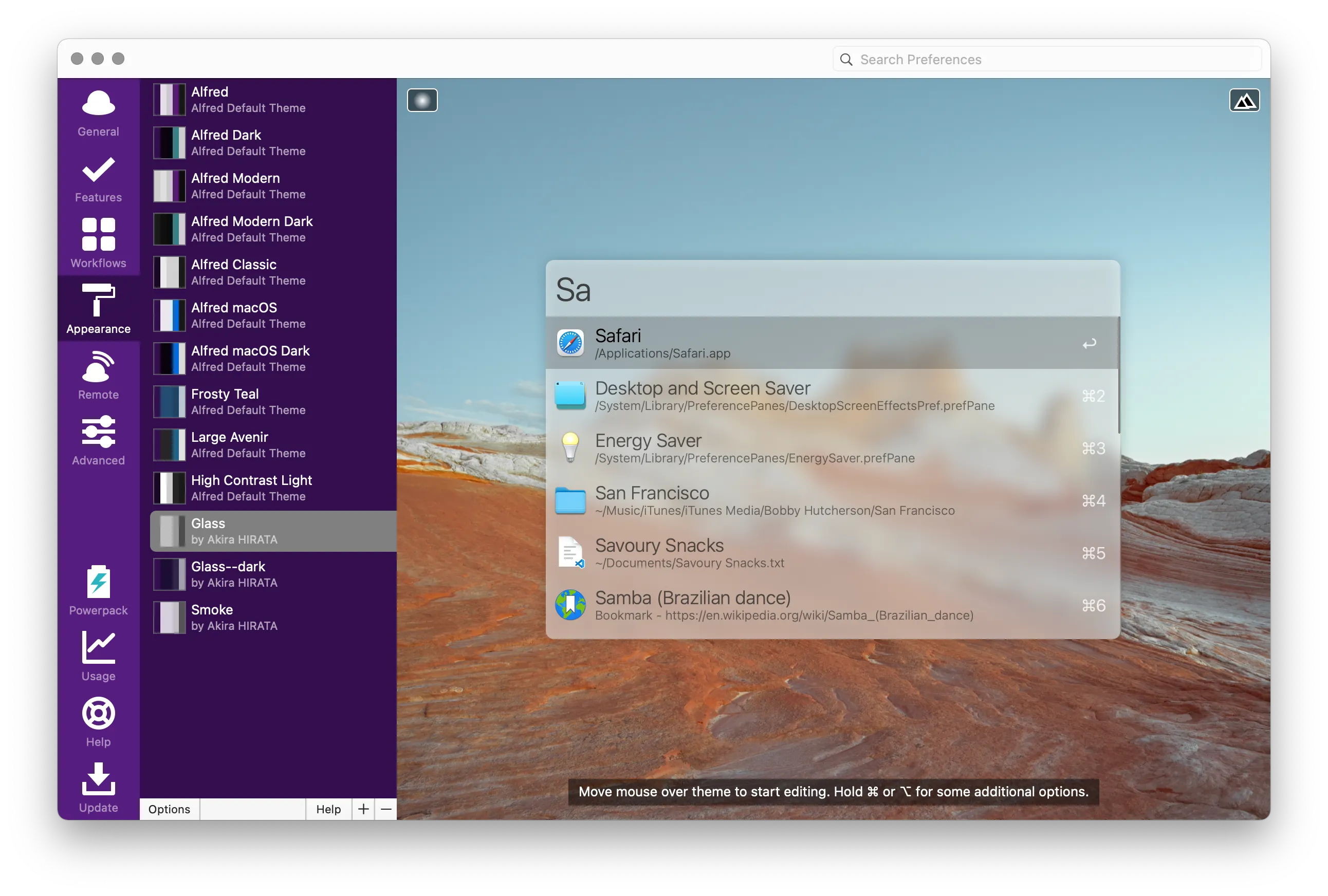Customized appearance