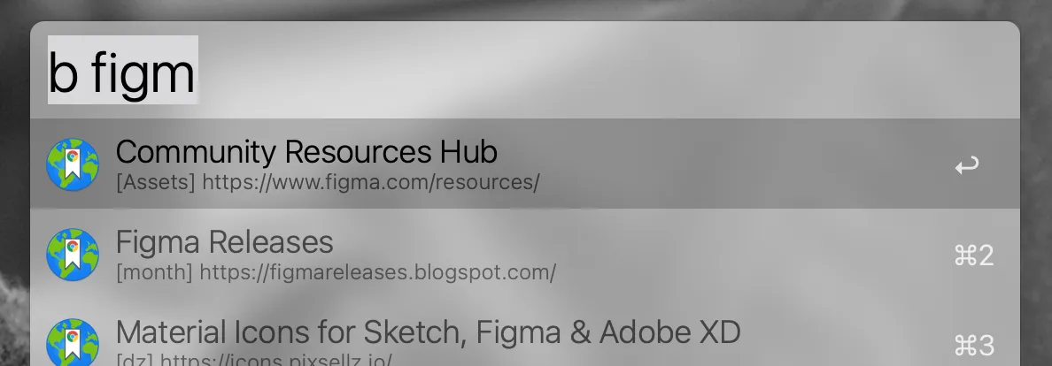 Running a bookmark search